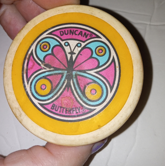 Yo-Yo Duncan Butterfly Blu - Classico A Forma Di Farfalla Per Principianti, Asse Fisso In Acciaio, Diametro 56mm - 3